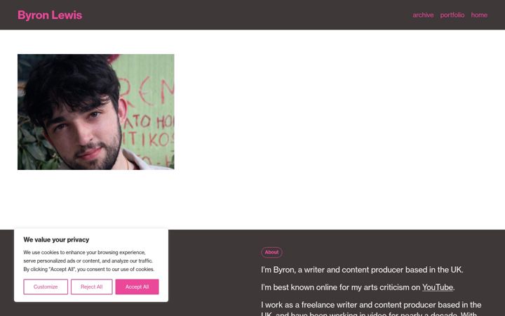 Screenshot of byronlewis.com