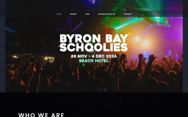 Screenshot of byronschooliesparties.com.au