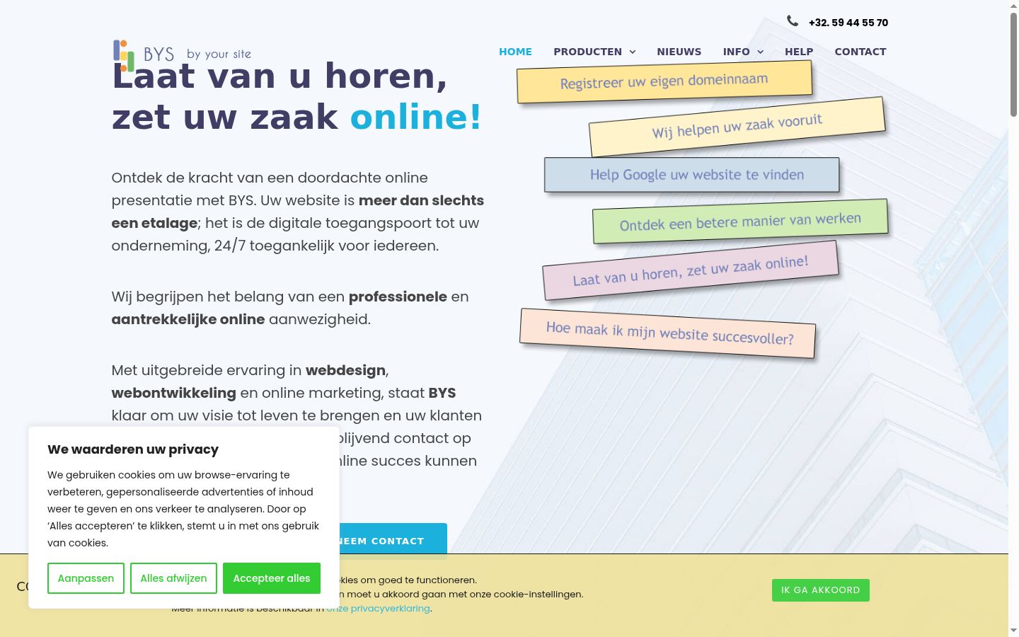 Screenshot tal-banner tal-kunsens muri qabel kwalunkwe interazzjoni