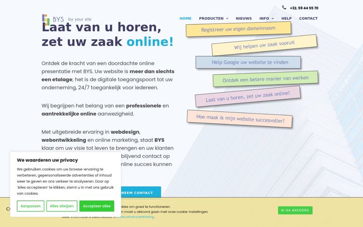 Screenshot of bys.be