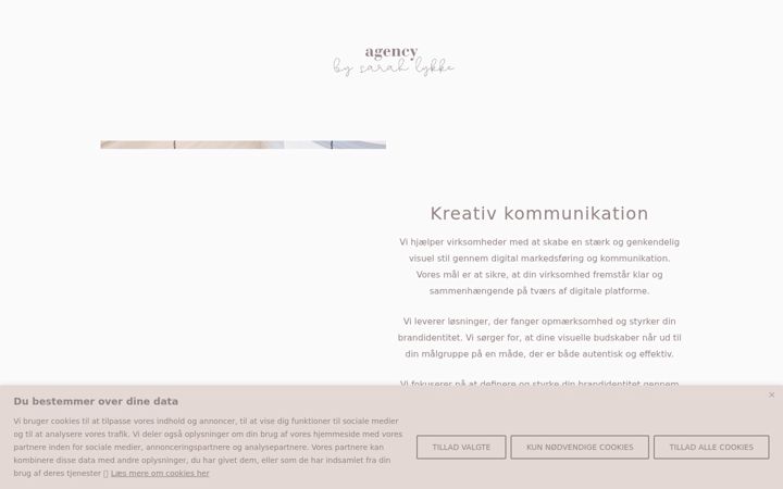 Screenshot of bysarahlykke.dk