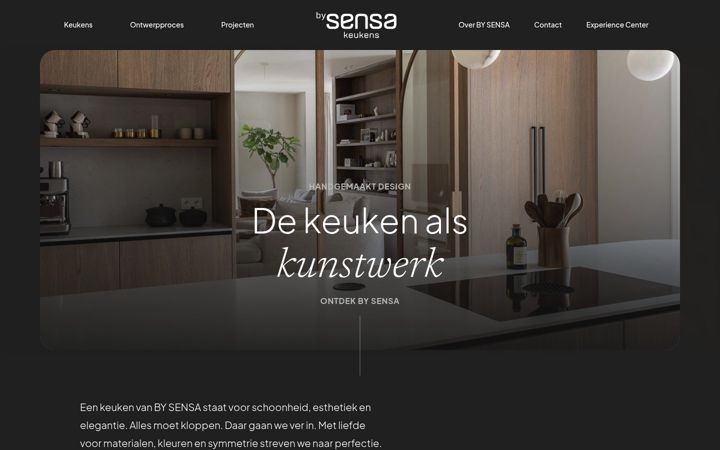 Screenshot of bysensakeukens.nl