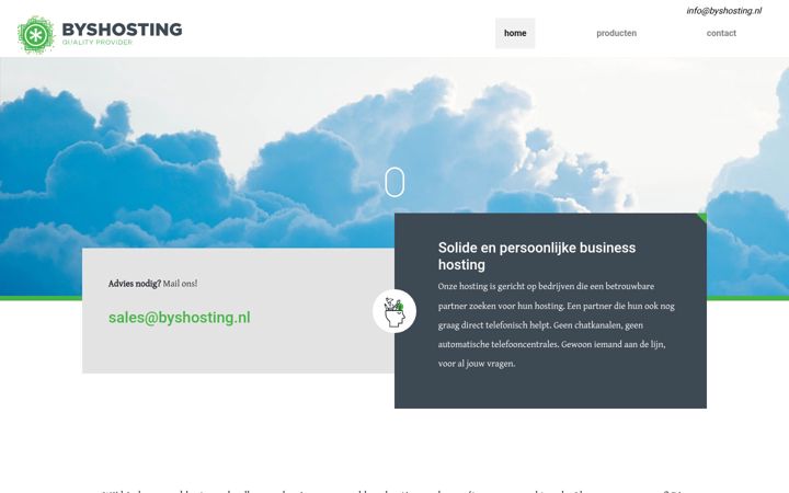 Screenshot of byshosting.nl