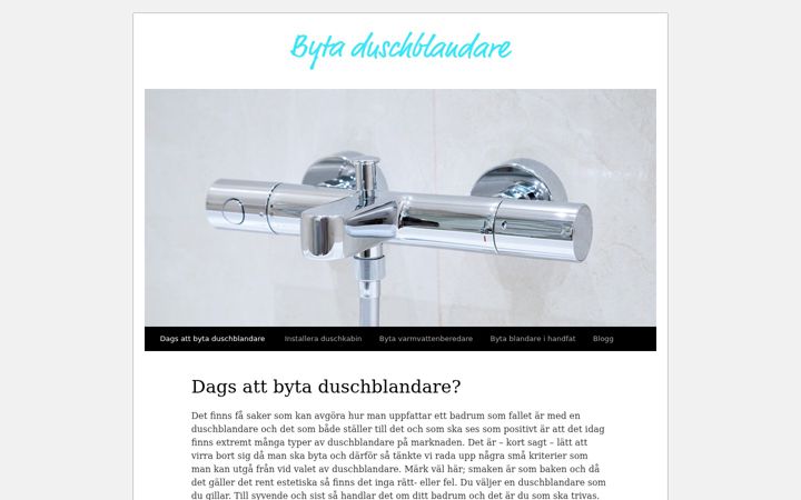 Screenshot of bytaduschblandare.se