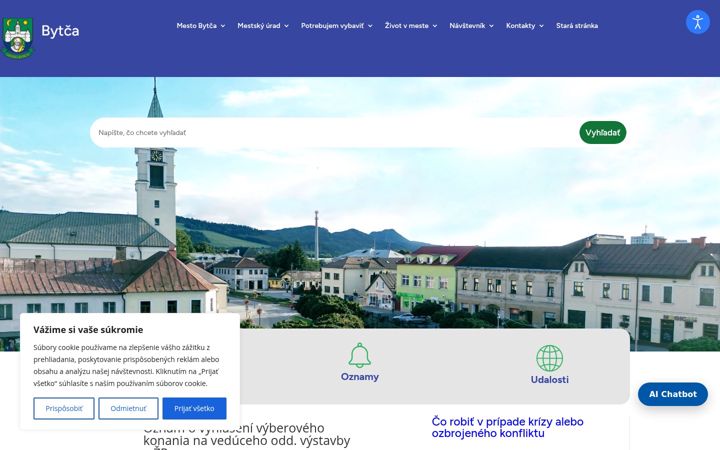 Screenshot of bytca.sk