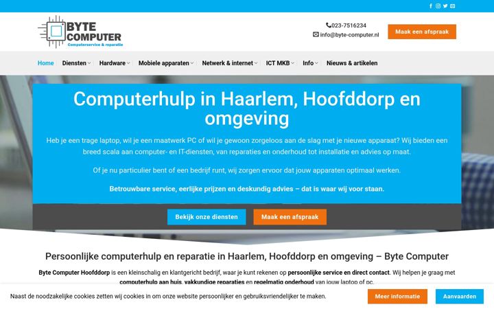 Captura de ecrã de byte-computer.nl