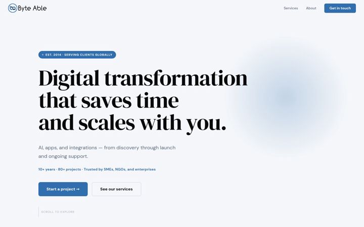 Screenshot ta' byteable.com.na