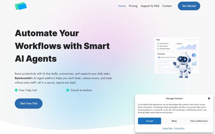 Screenshot of byteassistai.com