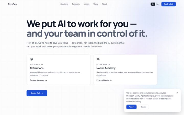 Screenshot of bytebee.gr