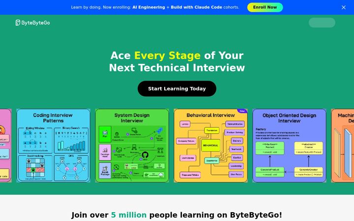 Screenshot of bytebytego.com