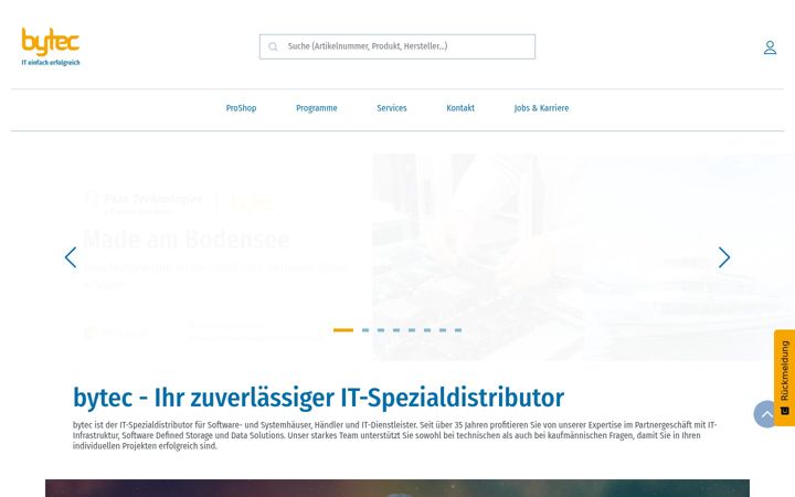 Screenshot of bytec.de