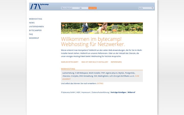 Screenshot of bytecamp.net