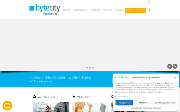 Capture d'écran de bytecity.de