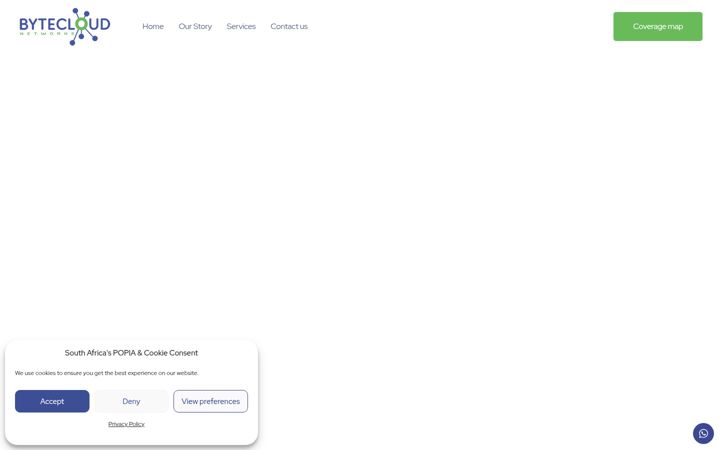Ekraanipilt saidist bytecloud.co.za
