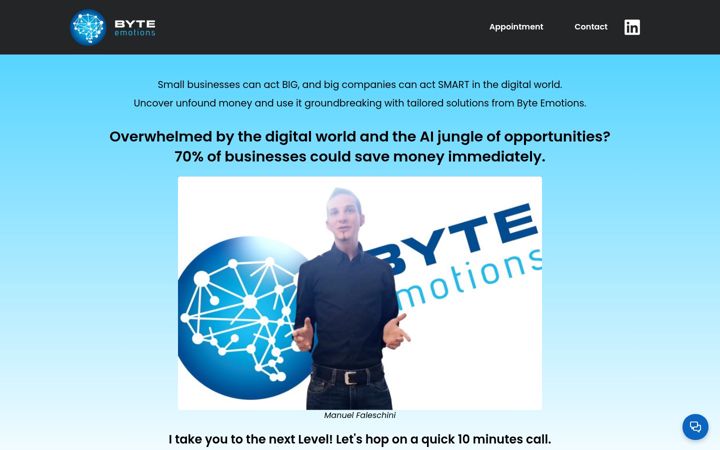Screenshot of byteemotions.com