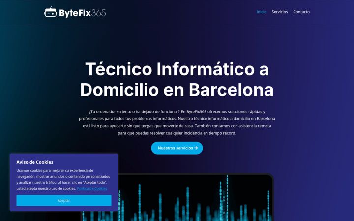 Screenshot of bytefix365.com