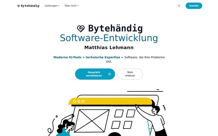 Screenshot of bytehaendig.de