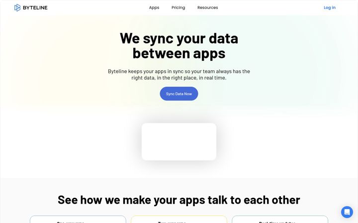 Screenshot of byteline.io