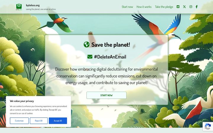 Screenshot of byteloss.org