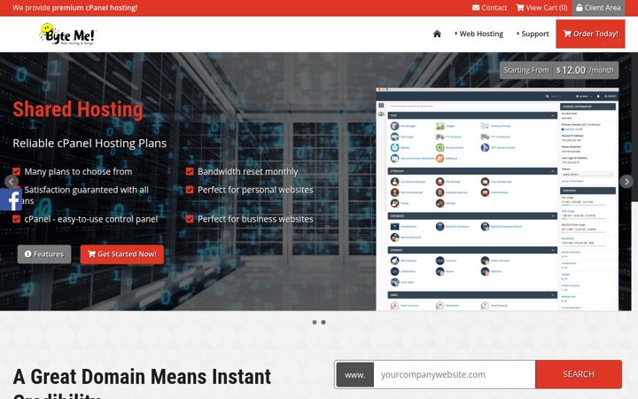 Screenshot of bytemedns.com