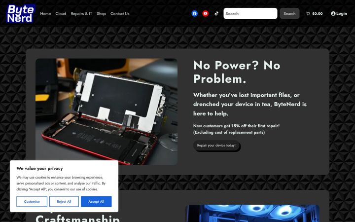 Screenshot of bytenerd.co.uk