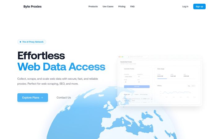 Screenshot ta' byteproxies.io