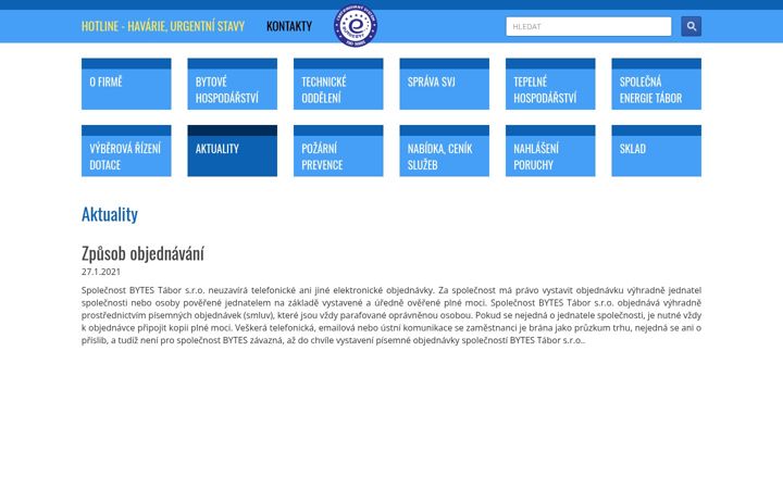 Screenshot von bytes.cz