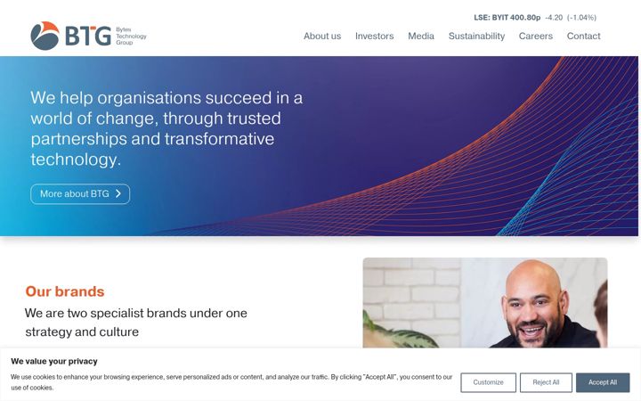 Screenshot of bytesplc.com