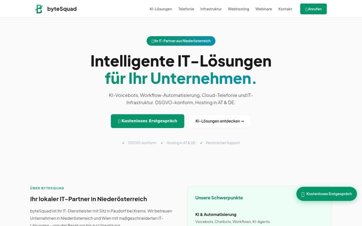 Screenshot of bytesquad.at