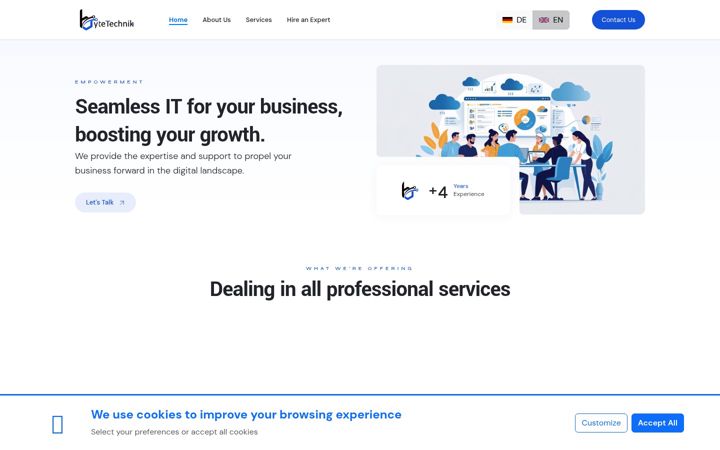 Screenshot of bytetechnik.de