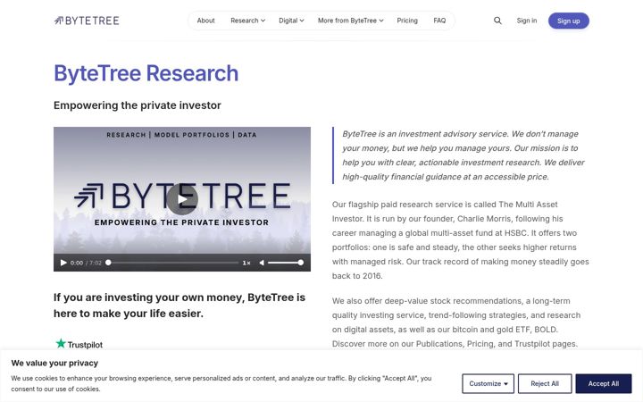 Screenshot of bytetree.com