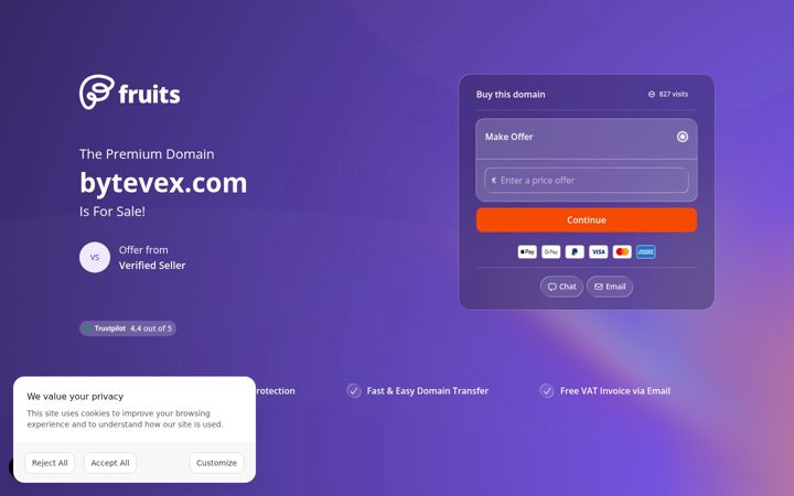 Screenshot of bytevex.com