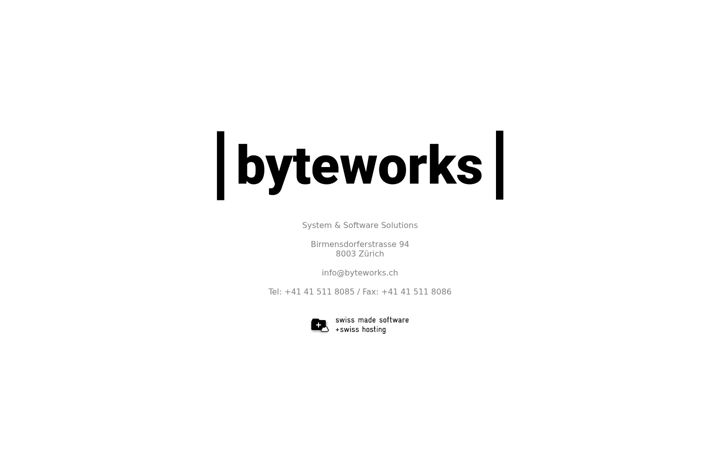 Screenshot of byteworks.ch