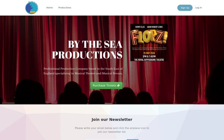 Screenshot of bytheseaproductions.com