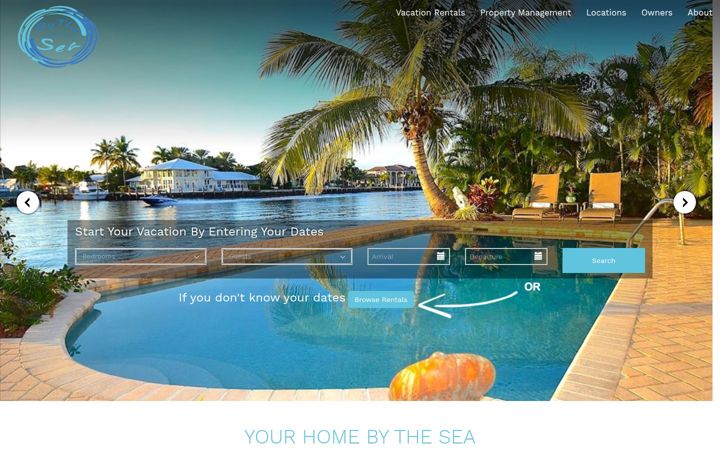 Screenshot of bytheseavacationvillas.com