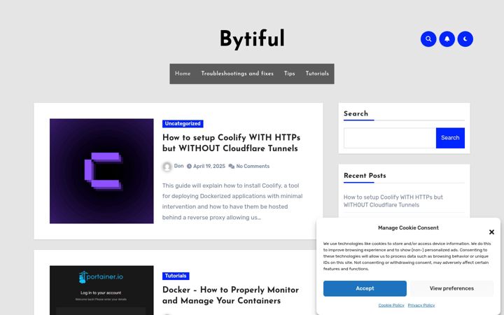 Screenshot of bytiful.com