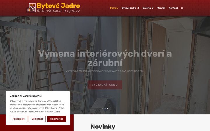 Skjámynd af bytovejadro.sk
