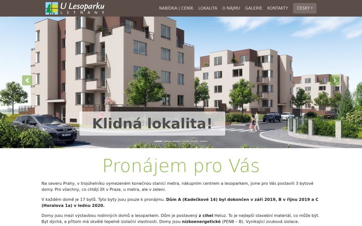 Zrzut ekranu byty-ulesoparku.cz