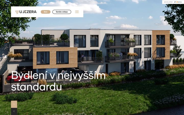 Snímek obrazovky bytyujezera.cz