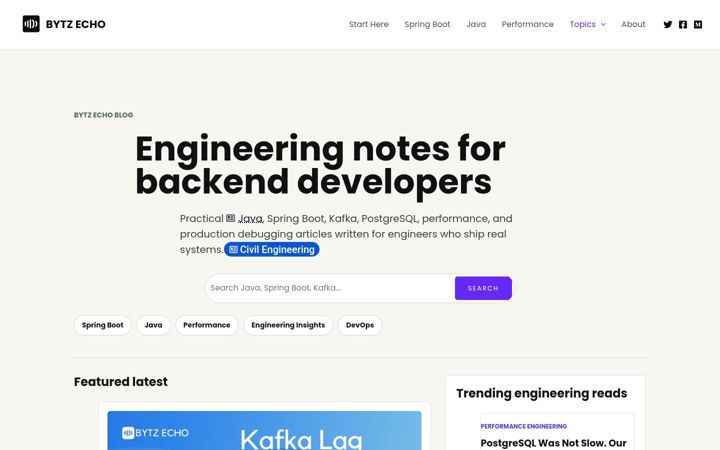 Screenshot of bytzecho.com