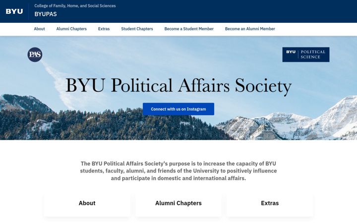 Snímek obrazovky byupas.byu.edu
