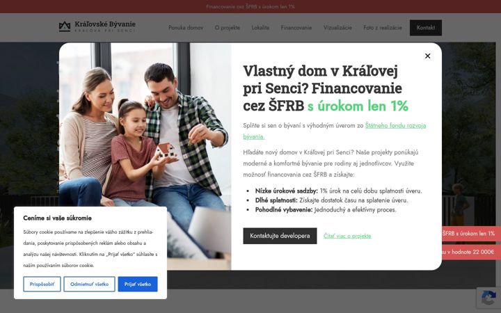 Snímek obrazovky byvaniekralova.sk