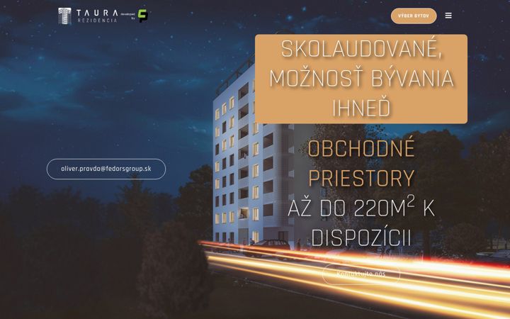 Snímek obrazovky byvanietaura.sk