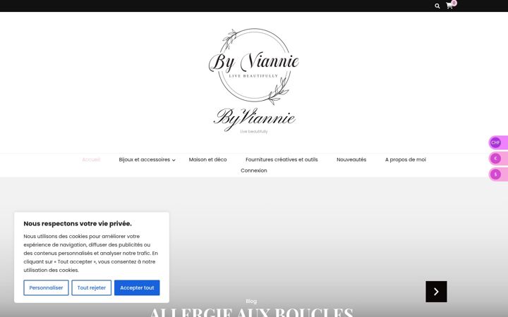 Screenshot of byviannie.com