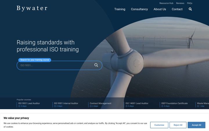 Screenshot of bywater.co.uk