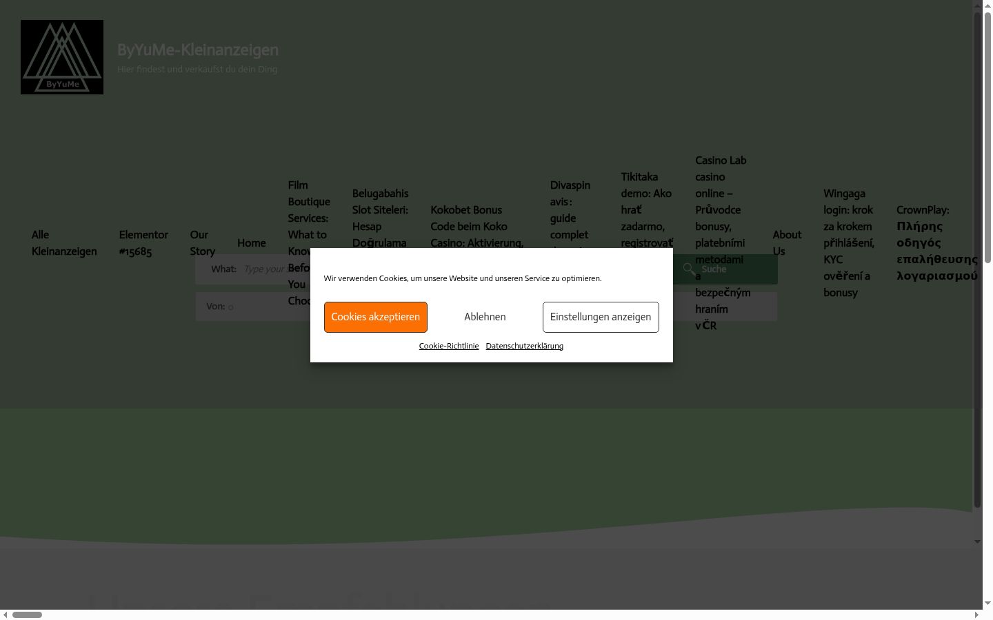 Capture d'écran de la bannière de consentement affichée avant toute interaction