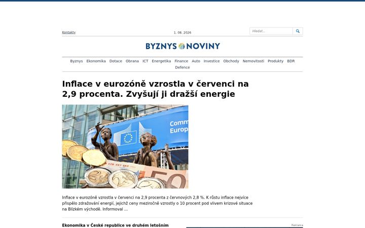 Skærmbillede af byznysnoviny.cz