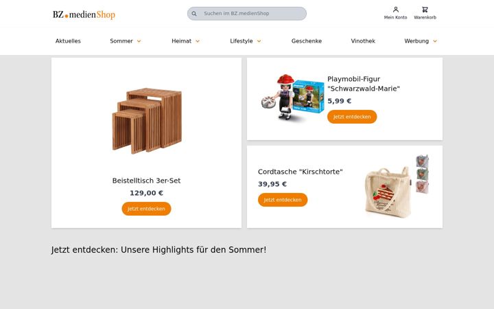 Screenshot of bz-medien.shop