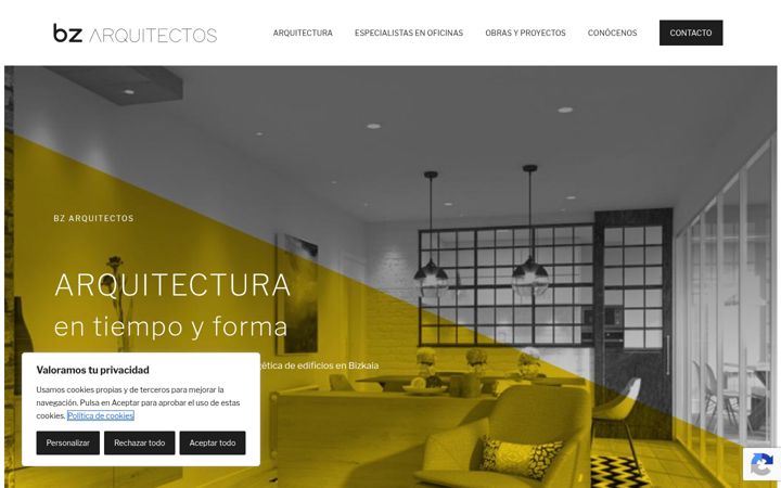 Screenshot of bzarquitectos.com