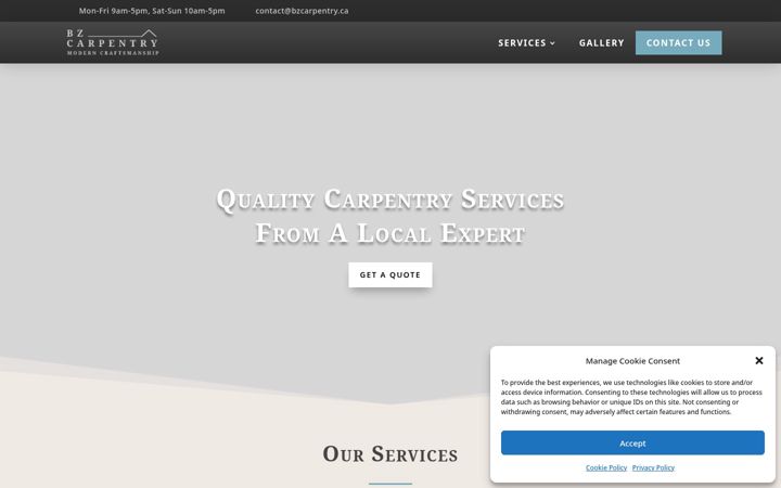 Képernyőkép: bzcarpentry.ca